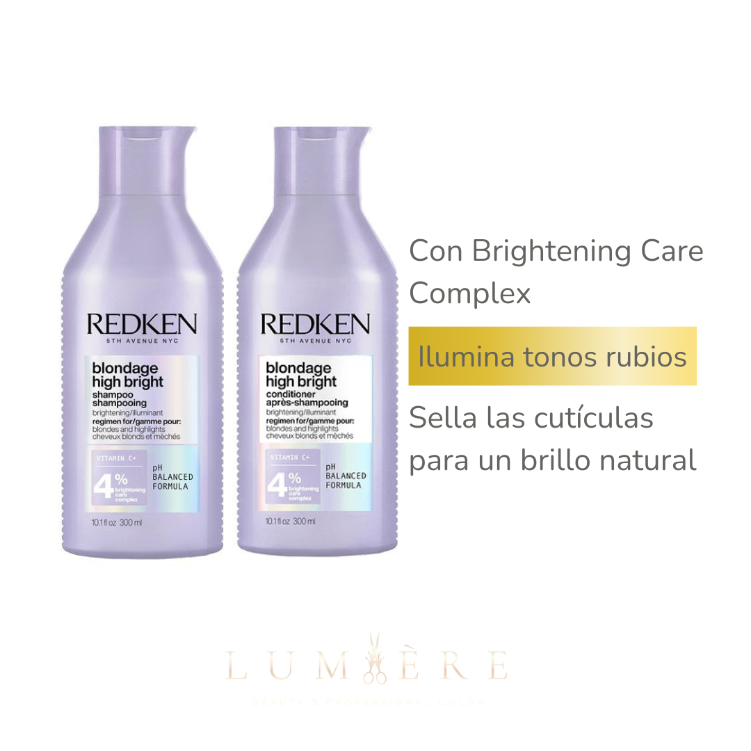 Shampoo y acondicionador Blondage high bright 300 ml